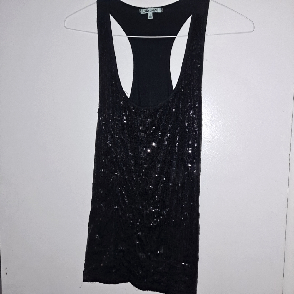 Women's racerback tank top with sequins